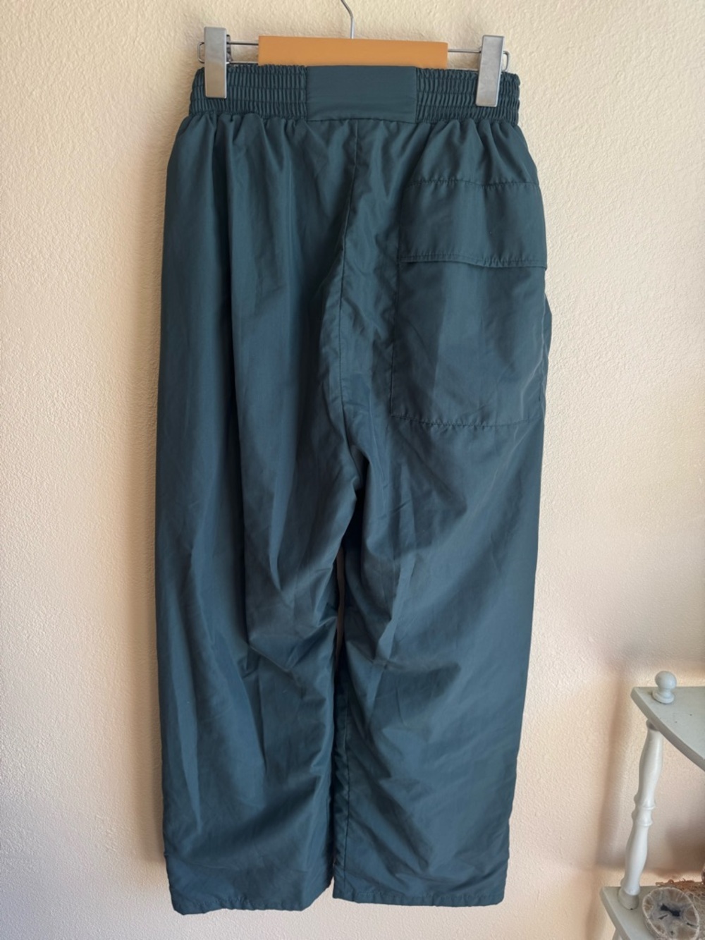 Vintage SAX water resistant baggy parachute style pants dark green size large - Picture 3 of 10